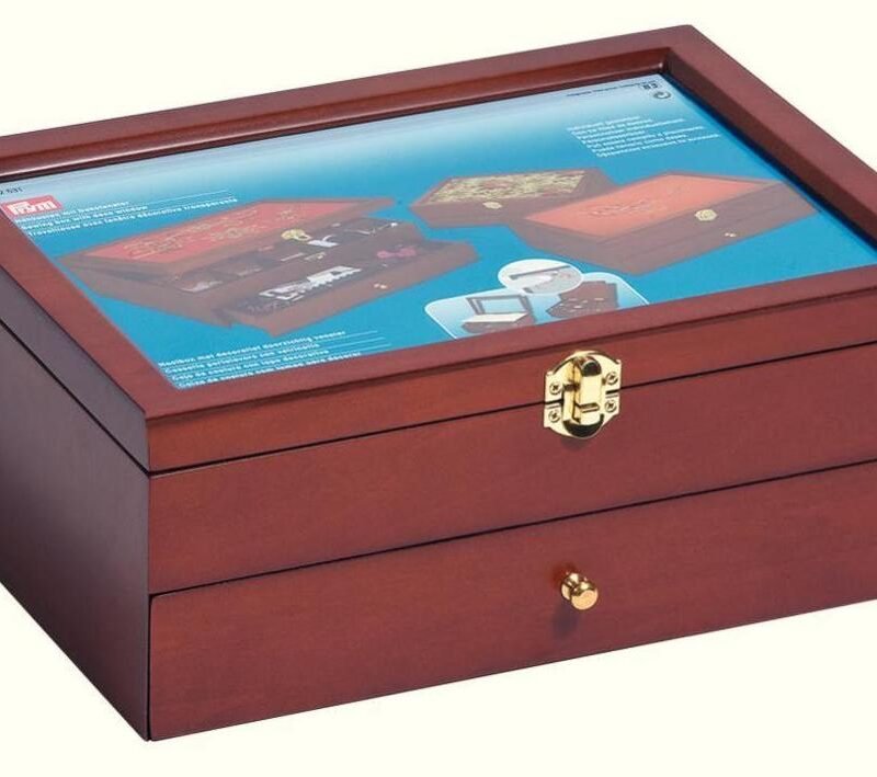 Caja de costura roble oscuro Prym 612531
