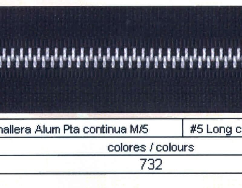 Cremallera Metal Continua num. 5