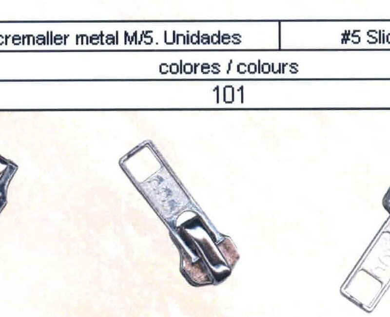 Tirador de Cremallera Metal nº 5