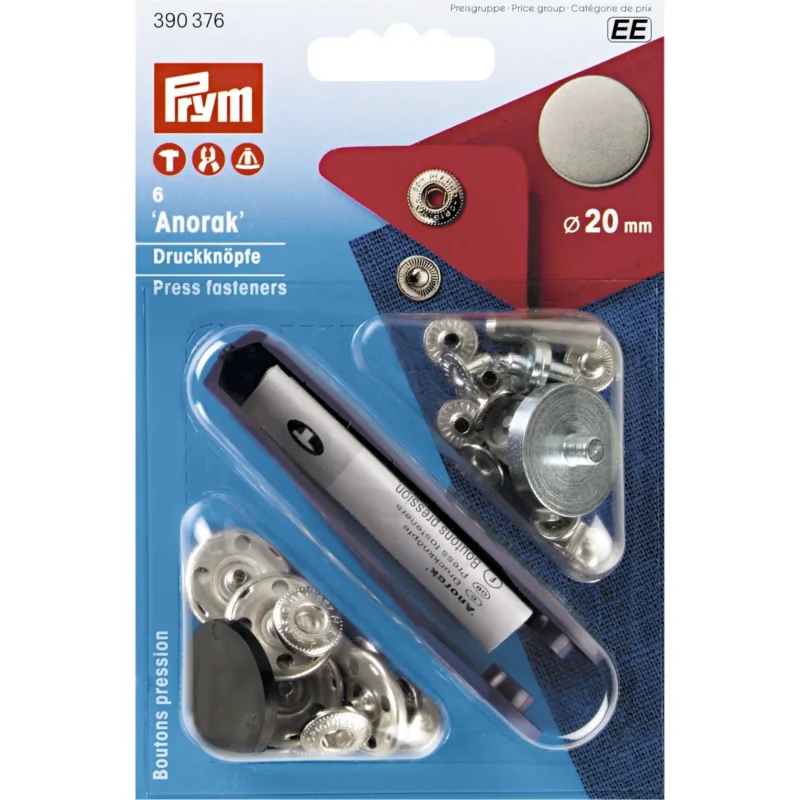 Botones de presión "Anorak" Prym con diseño 390376
