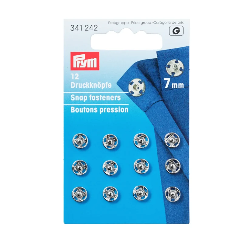 Broches de presión latón 7 mm latón plateado Prym 341242
