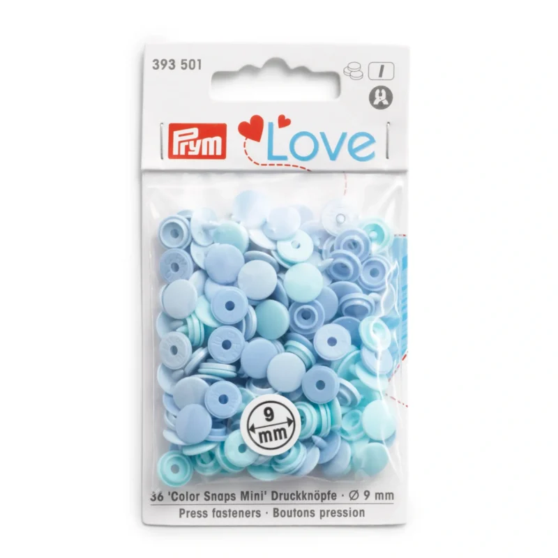 Prym Love Botones pres. Color Snaps Mini azul claro 393501