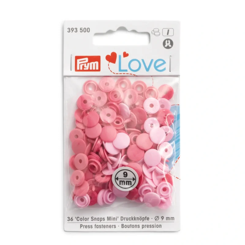 Prym Love Botones pres. Color Snaps Mini rosa 393500