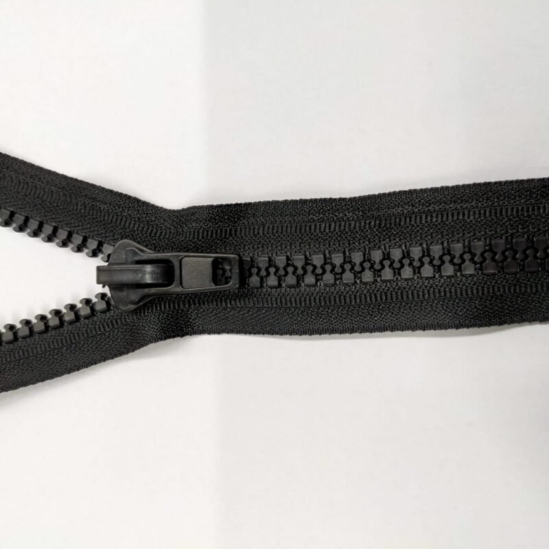 Cremallera malla 10 CH inyectada negra con separador.