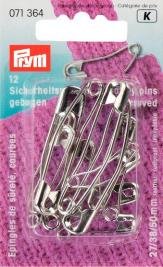 Imperdibles curvados con resorte de latón Prym Nº 1, 2, 3 Surtidos