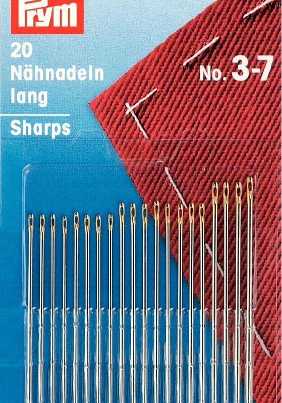 Agujas de coser a mano largas Prym Nº 3-7 Surtidas 121294