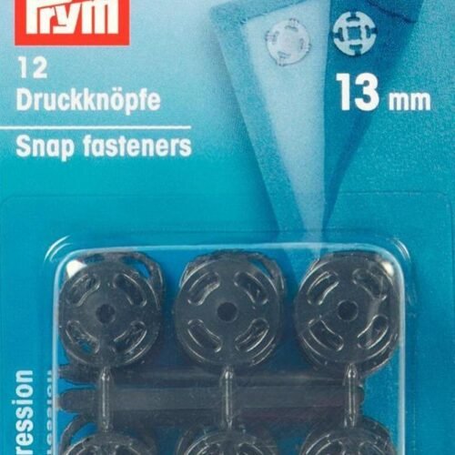 Broches de presión Prym negro 13 mm de plástico redondo 347162