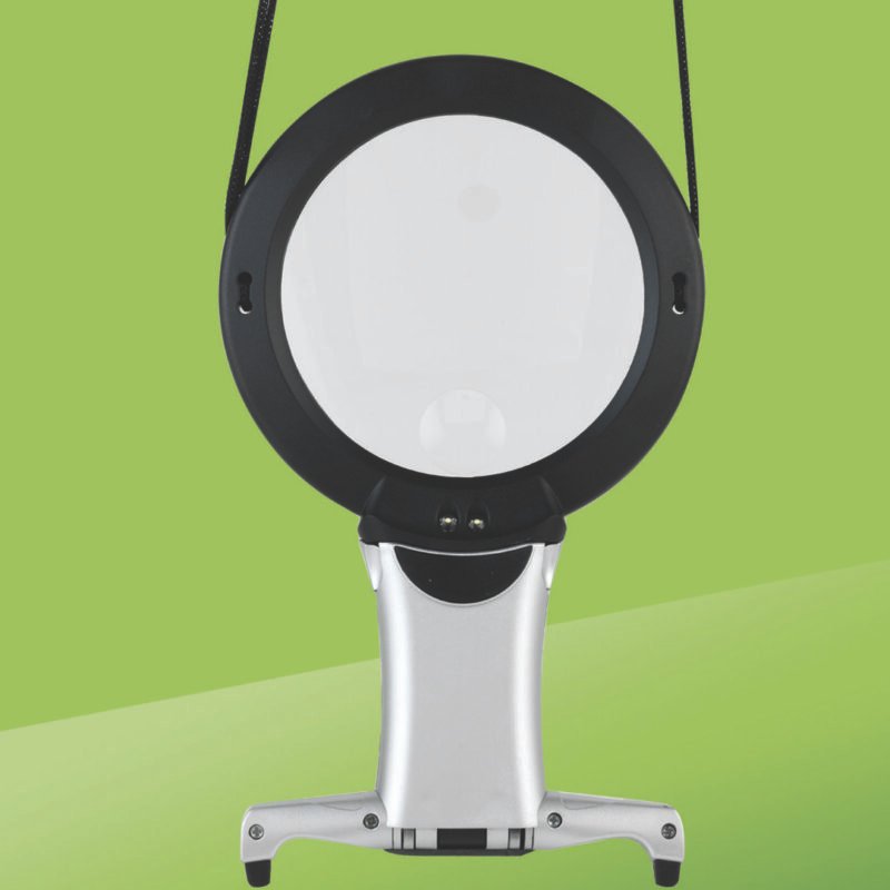 Lupa de cuello con led y soporte mesa AN91211