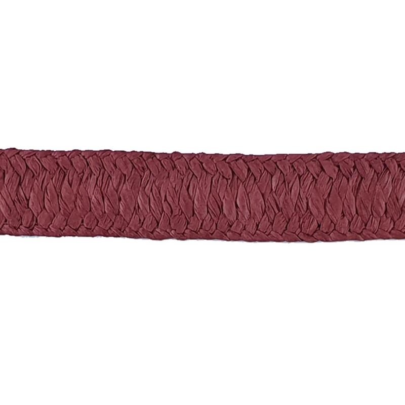 CINTA 3 CM. MIMBRE - PAJA - GRANATE