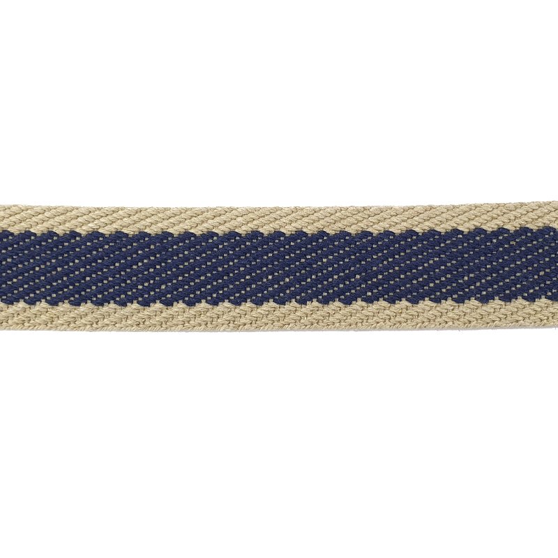 CINTA ESPIGA RAYAS ALGODÓN 3 CM. - MARINO - Imagen 2