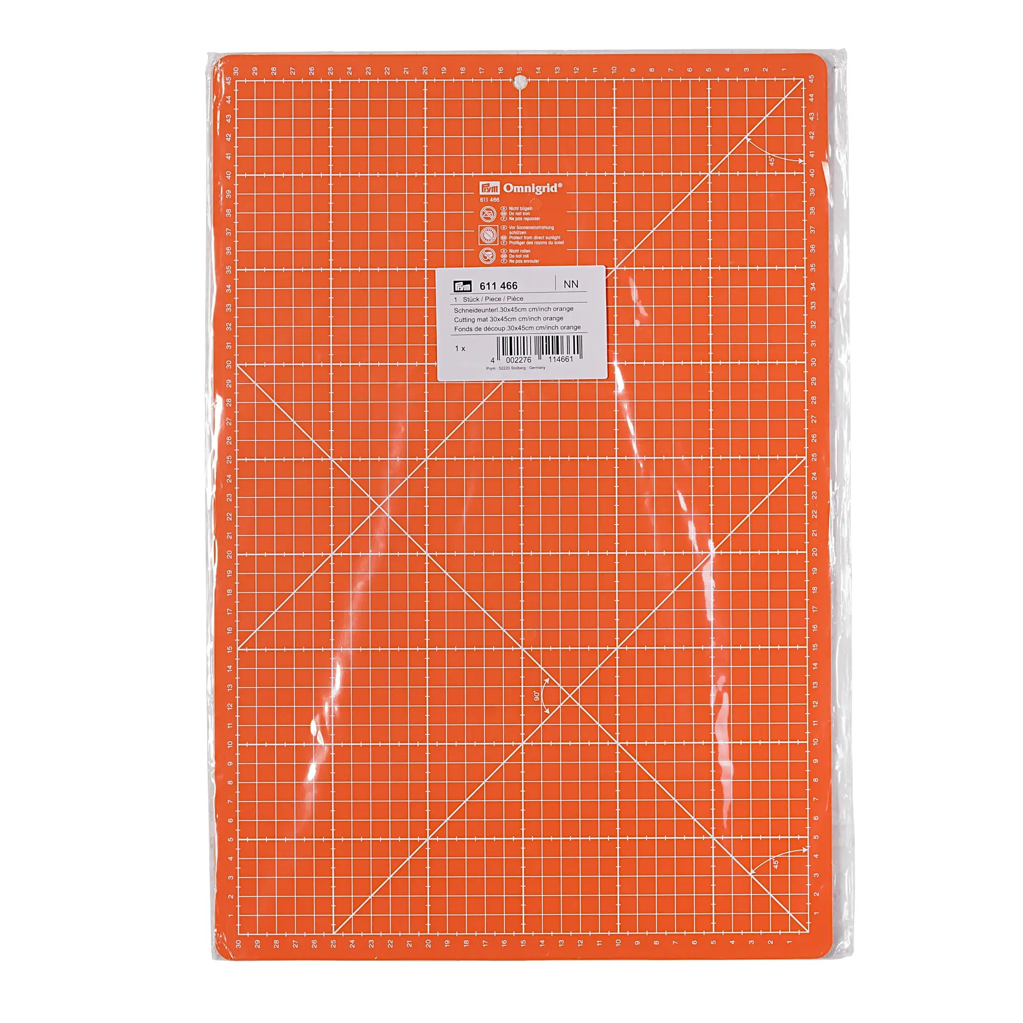 Base p. cuter circ. 30 x 45 cm cm/inch naranja Prym 611466