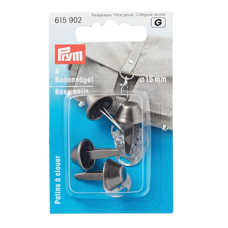 Clavijas para bolsos 15 mm plateado viejo Prym 615902