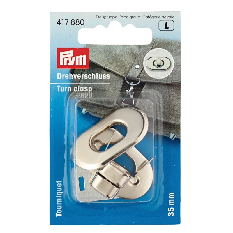 Torniquete para bolsos plateado PRYM 417880