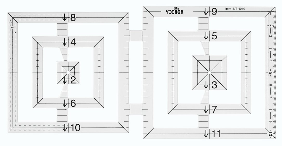 Regla cuadrados dobles 099241E