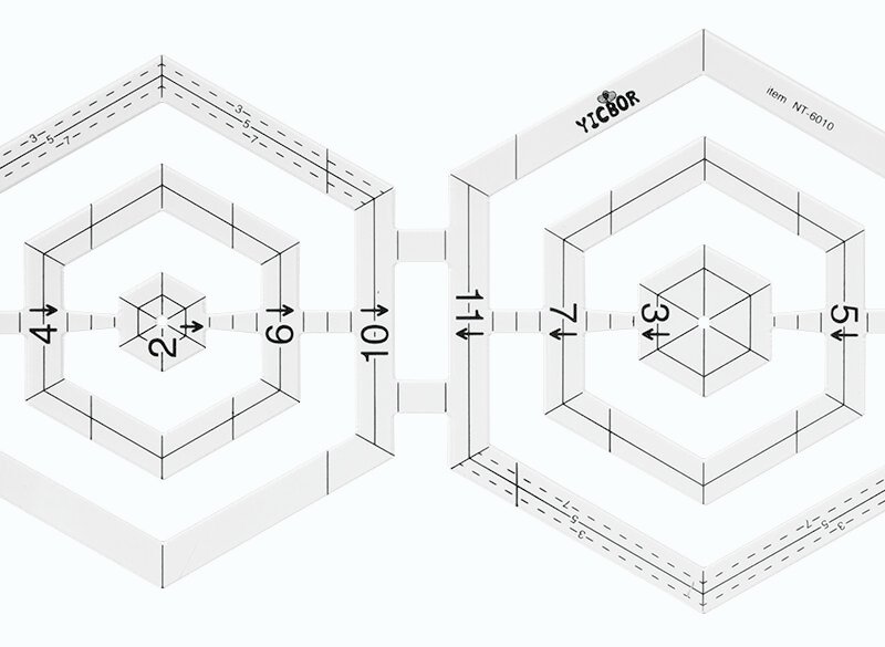 Regla hexágonos dobles 099241G