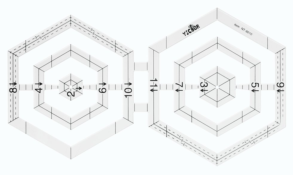 Regla hexágonos dobles 099241G