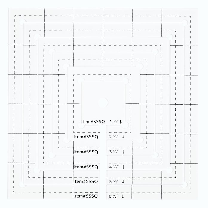 Set de 6 guías cuadradas para quilting 099272