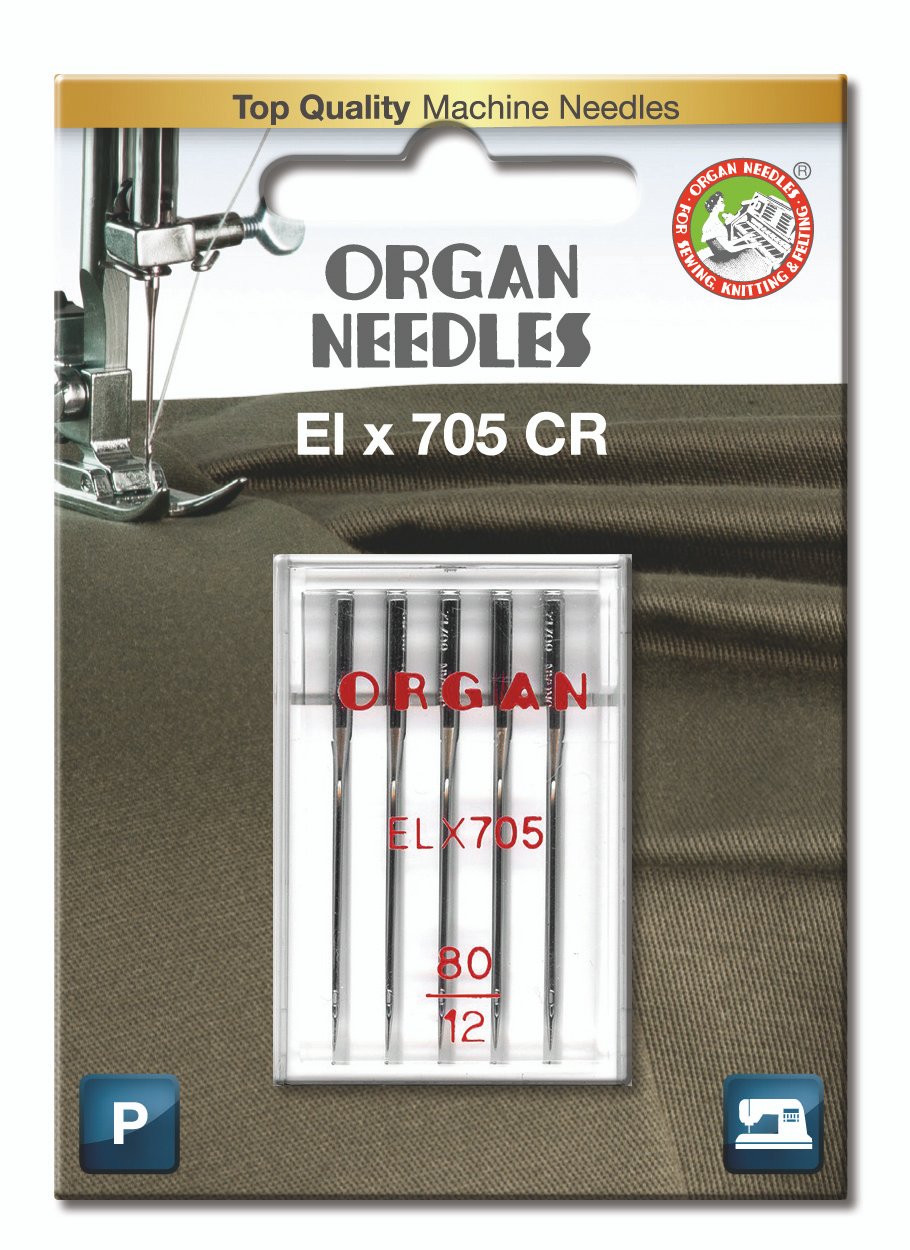 Agujas para Maquina de coser ORGAN CHROMIUM EL × 705 CR 80-Ref.5486080BL