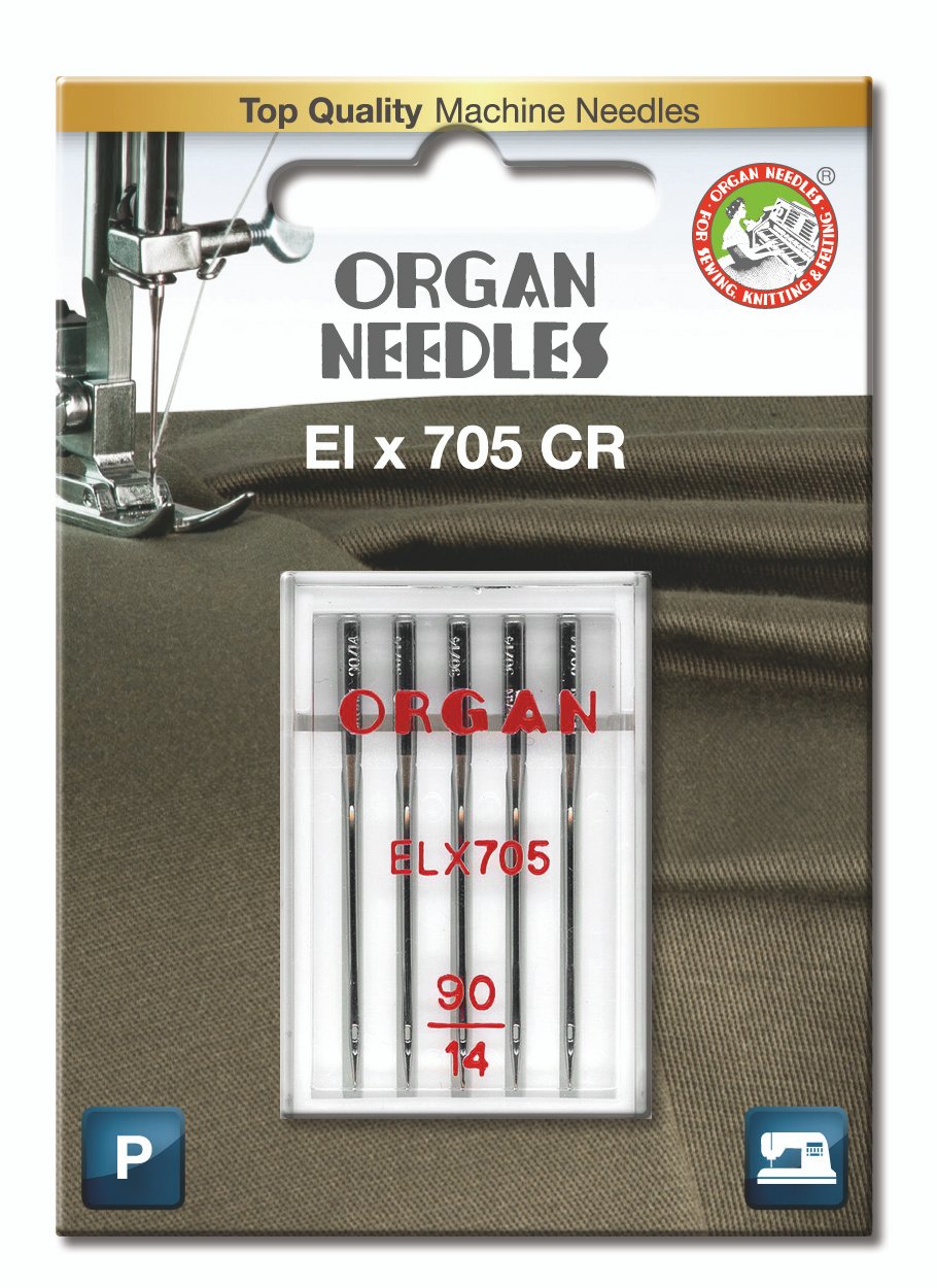 Agujas para Maquina de coser ORGAN CHROMIUM EL × 705 CR 90-Ref.5486090BL