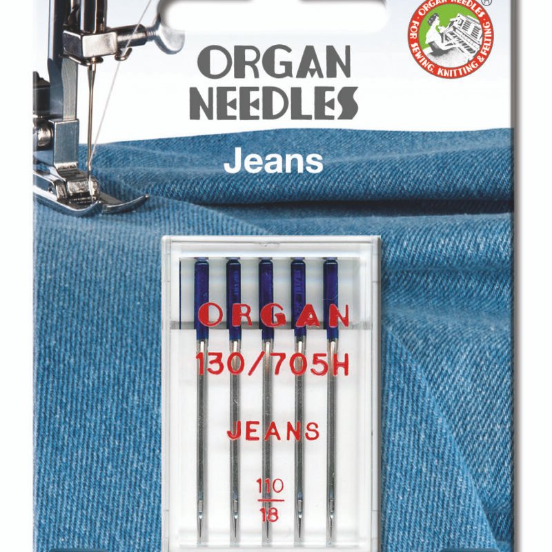 Agujas para Maquina de coser ORGAN JEANS 130/705 H  110-Ref.5524110BL