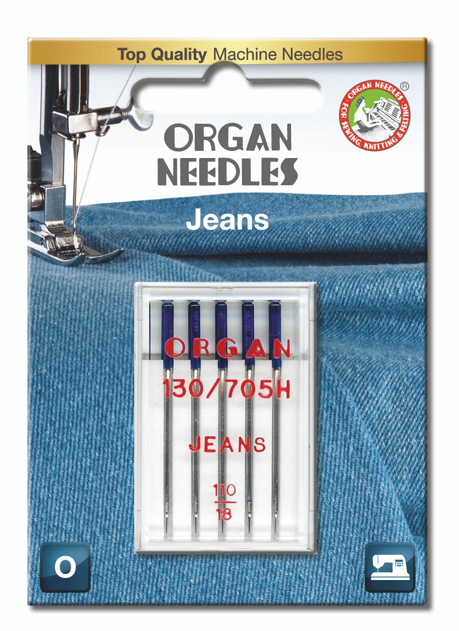 Agujas para Maquina de coser ORGAN JEANS 130/705 H  110-Ref.5524110BL