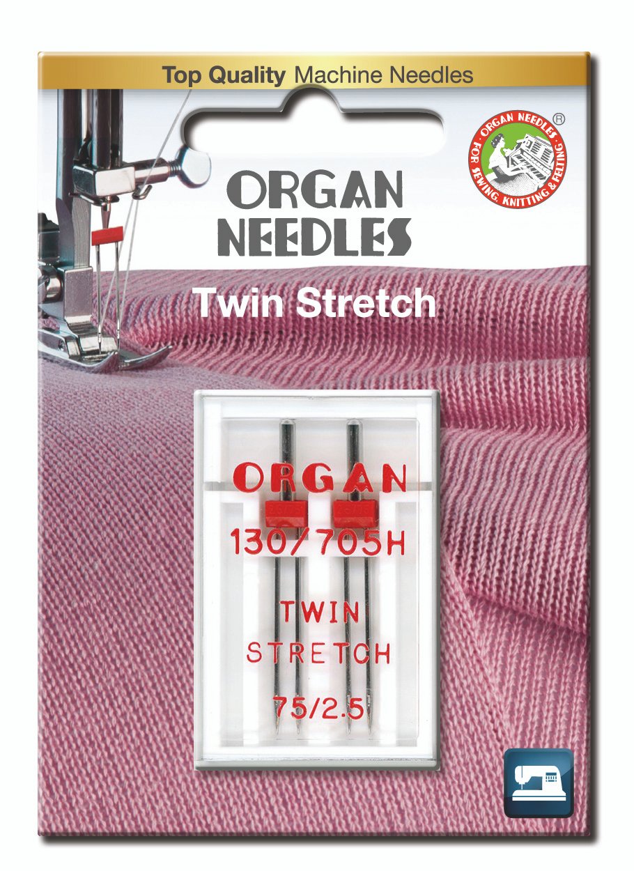 Agujas para Maquina de coser ORGAN TWIN STRETCH 130-705H 75-Ref.5102056BL