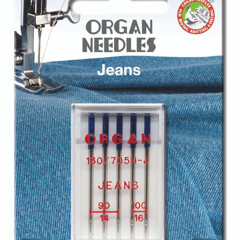 Agujas para Maquina de coser ORGAN JEANS 130/705 H J  90,100-Ref.5524500BL