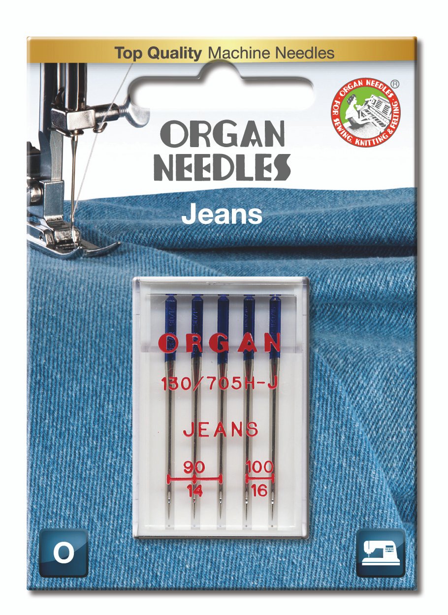 Agujas para Maquina de coser ORGAN JEANS 130/705 H J  90,100-Ref.5524500BL
