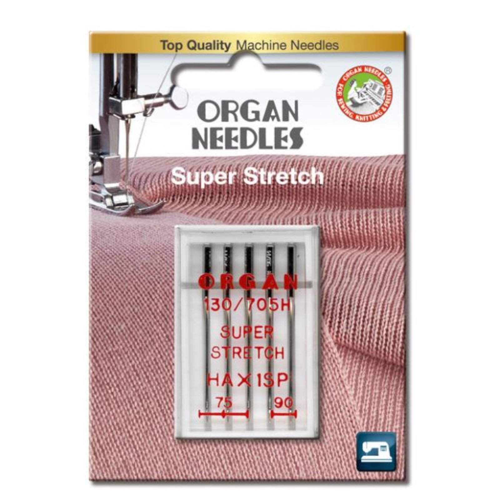 Agujas para Maquina de coser ORGAN SUPER STRETCH 130/705 H surt-Ref.5440000BL