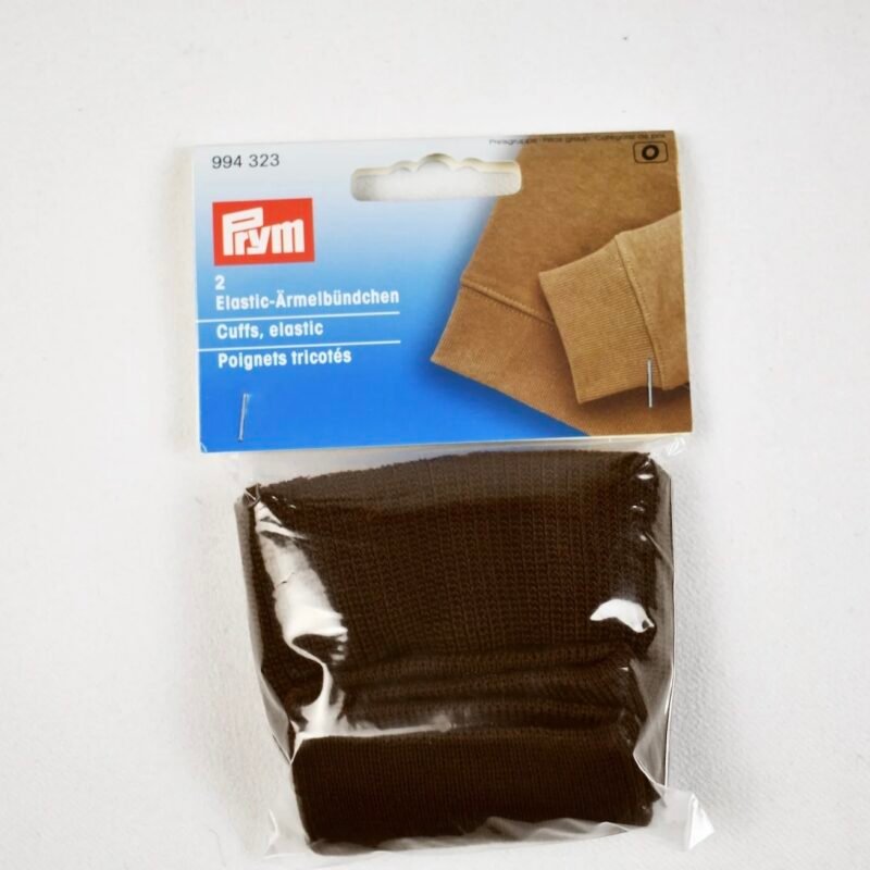 Puños punto elástico Marrón 9cm Prym 994323
