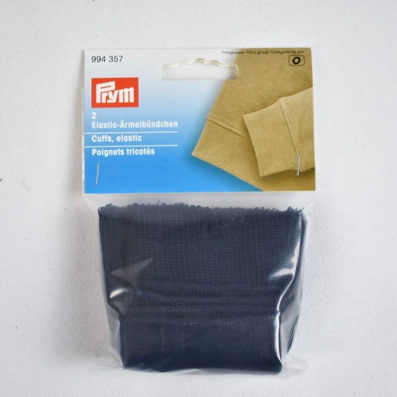 Puños punto elástico Azul marino 9cm Prym 994357