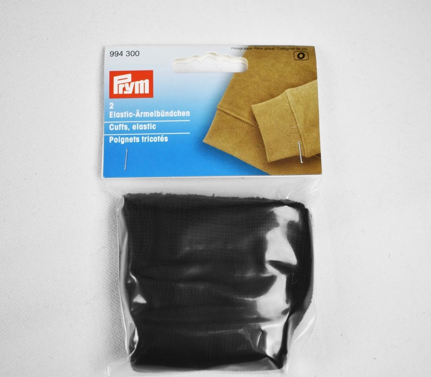 Puños punto elástico Negro 9cm Prym 994300