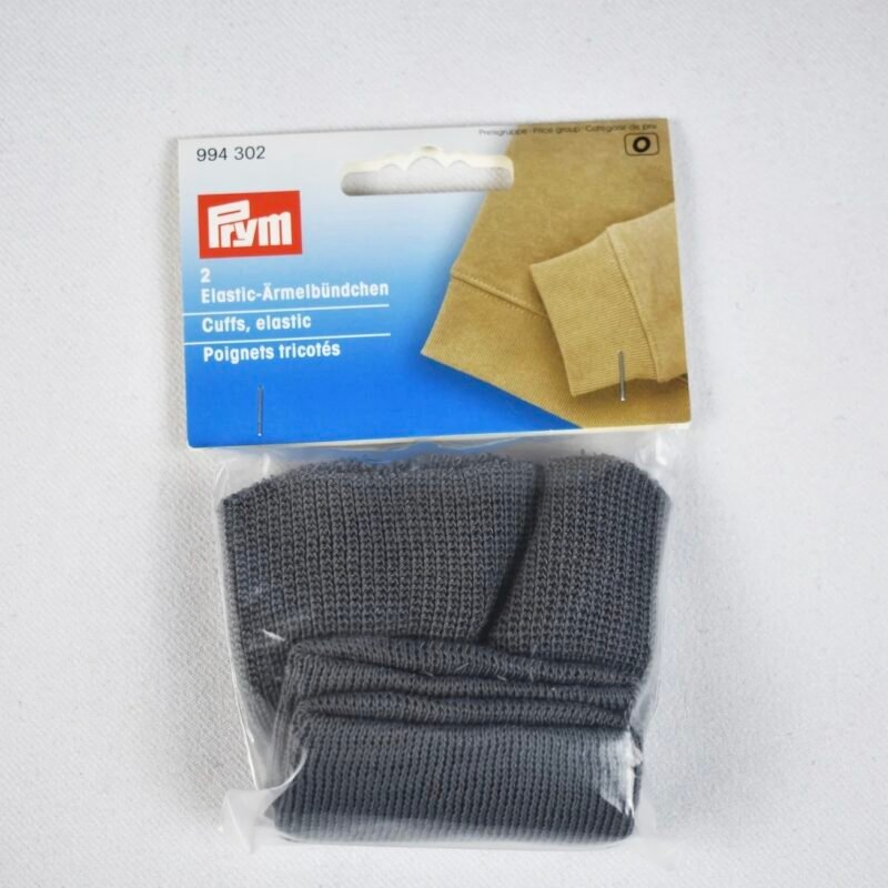 Puños punto elástico Gris 9cm Prym 994302