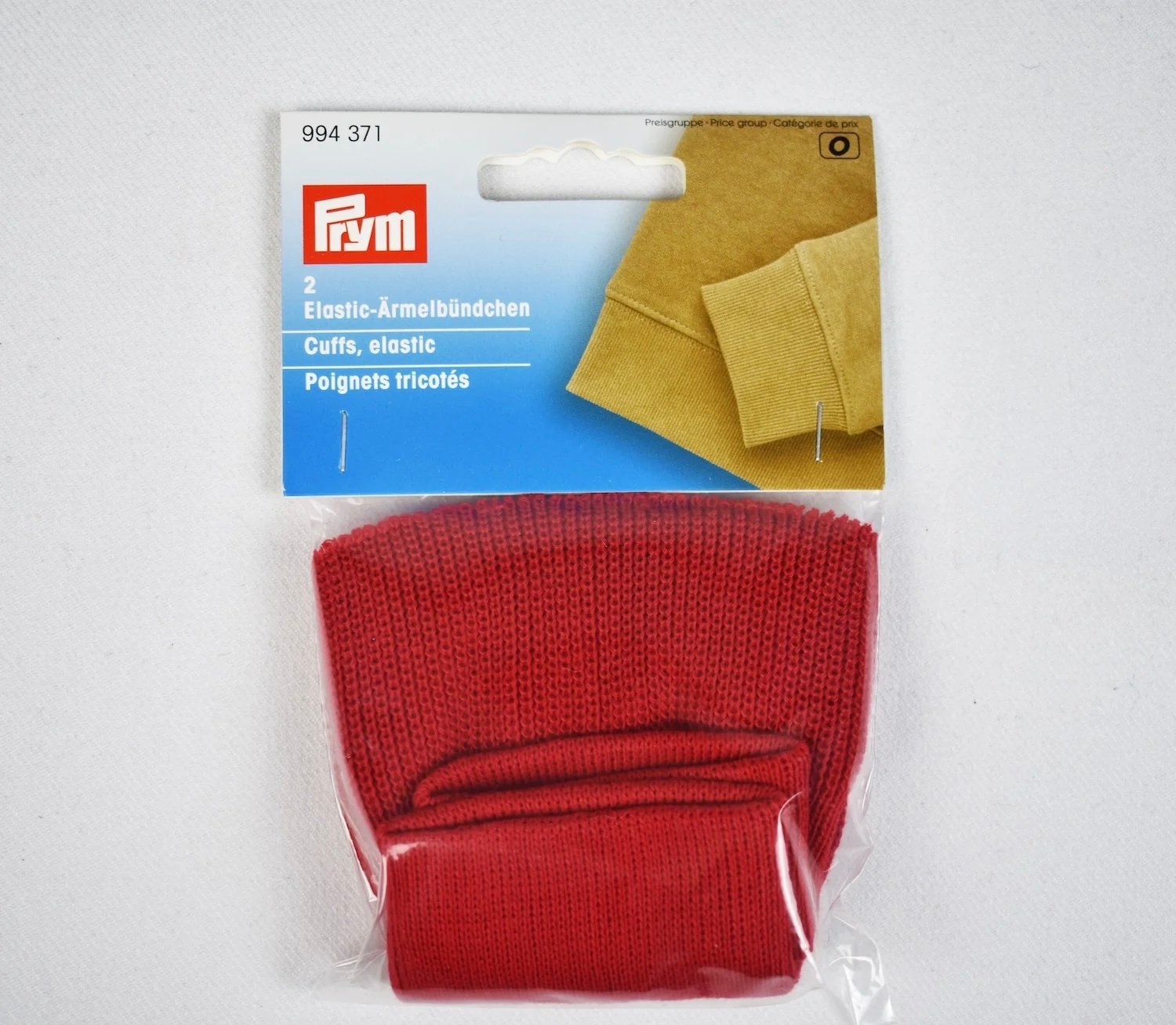 Puños punto elástico Rojo 9cm Prym 994371