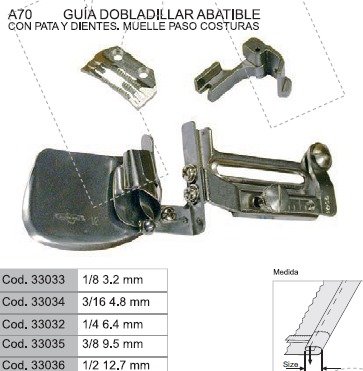 GUÍA DOBLADILLAR ABATIBLE