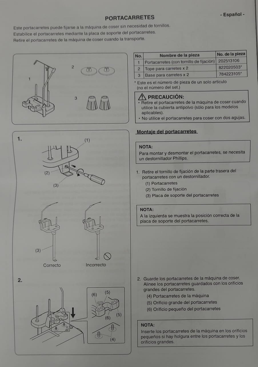 Porta Conos Janome para Máquinas domesticas mecánicas - Imagen 7