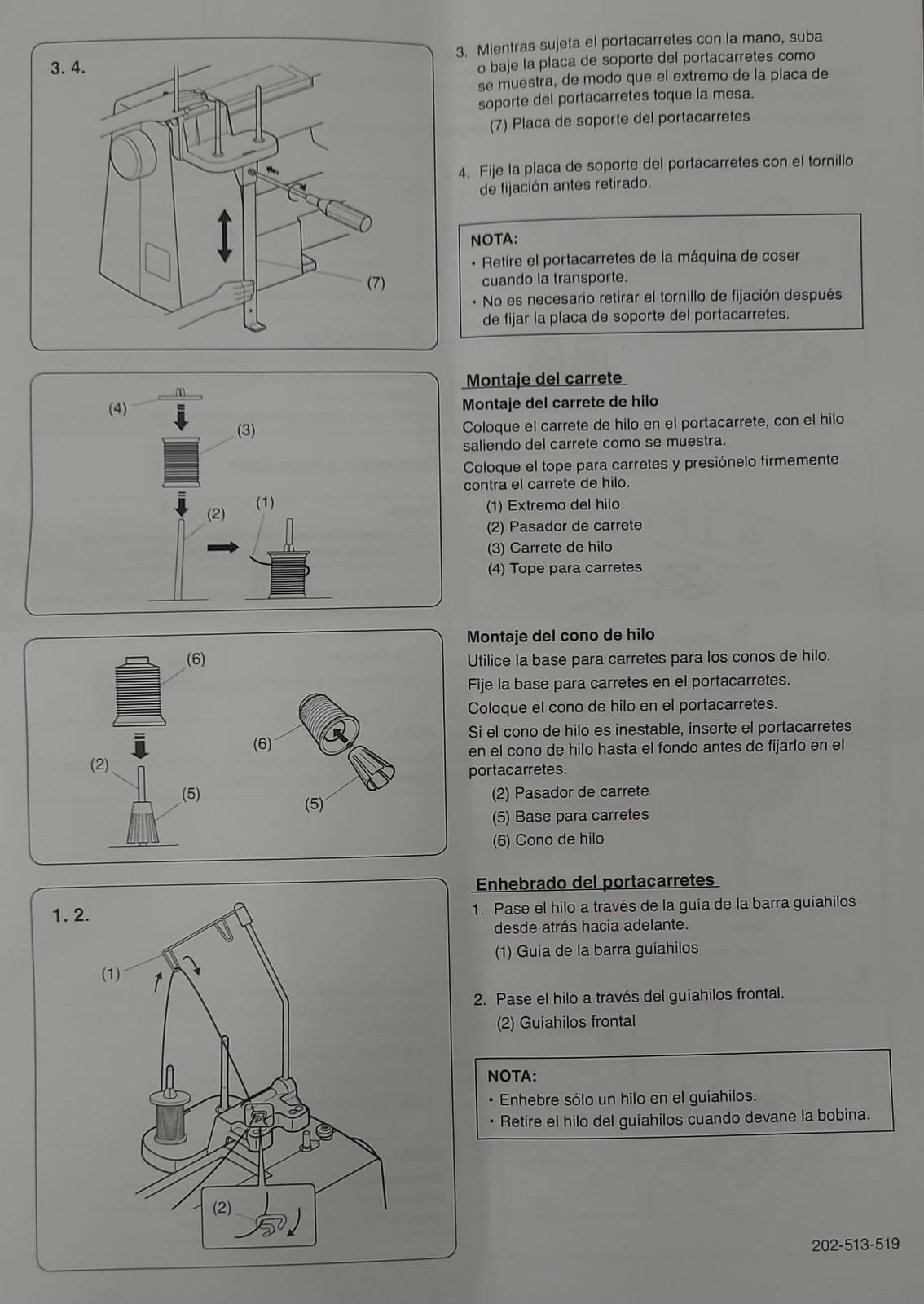Porta Conos Janome para Máquinas domesticas mecánicas - Imagen 8